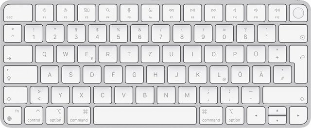 Apple Magic Keyboard mit Touch ID in Weiß für Mac mit Apple Chip, QWERTZ DE, USB-C und Bluetooth - Bild 1