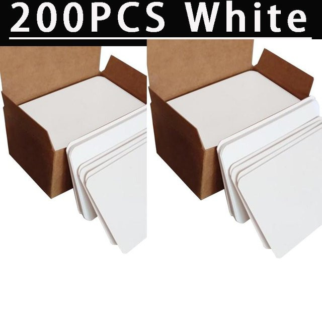 100 bis 200 Stück leere Spielkarten aus starkem Papier in Weiß für DIY Brettspiele und handgemachte Postkarten von Binchi Outdoor Product - Bild 1