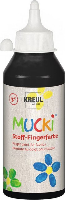 MUCKI Stoff-Fingerfarbe Schwarz 250 ml - Bild 1