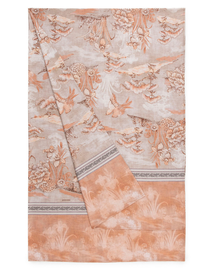 Bassetti Granfoulard ACQUAFORTE Bettwäsche aus Baumwolle in Terrakotta Orange mit floralem Muster - Bild 1