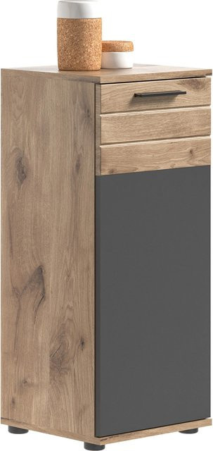 Badstandschrank Mason von xonox.home in Eiche Oak und Grau, B/T/H: 37 x 34 x 87 cm - Bild 1