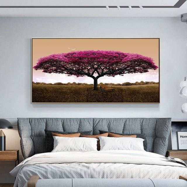 Baum des Lebens von Gustav Klimt Wandbild als Leinwandgemälde von Lisa Gallery in Weiß, Rot und Multicolour, B: 60 cm, H: 120 cm - Bild 1