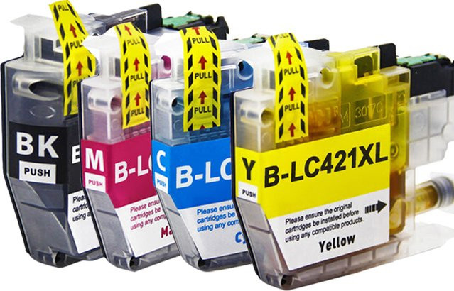 Brother kompatible LC421XL Tintenpatrone Multicolor für DCP-J1050DW, MFC-J1010DW und DCP-J1140DW Drucker - Bild 1