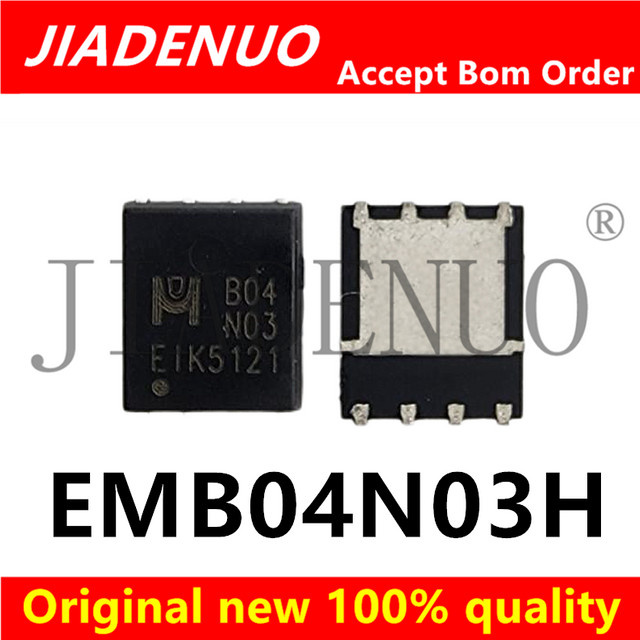 JIADENUO EMB04N03 EMB04N03H B04N03 QFN-8 Chipsatz in Schwarz (5-10 Stück) - Bild 1