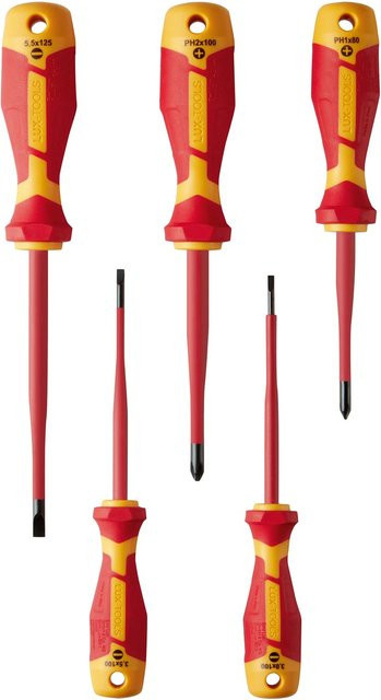 LUX-TOOLS VDE-Schraubendreherset Slim 5-teilig in Rot - Bild 1