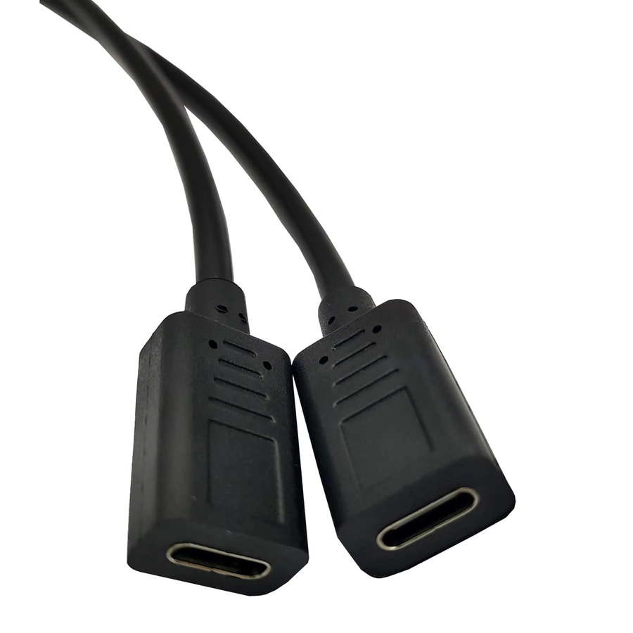 UpperFu USB-C-Splitter-Ladekabel in Schwarz für Mac, USB-C-Stecker auf Dual USB-C-Buchse, Y-Ladeanschlusskabel - Bild 4