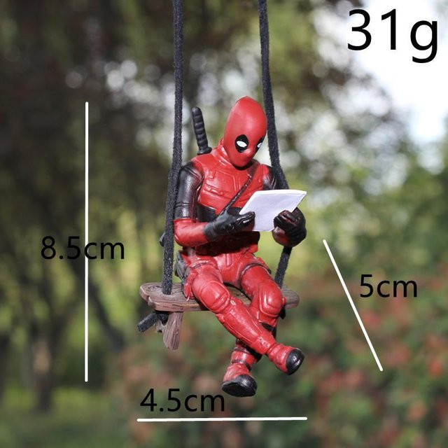 Marvel Deadpool Auto Rückspiegel Anhänger, Mini Modell, Actionfigur - Bild 1