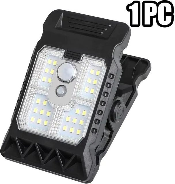 YJMP Super Lighting LED-Clip-Solarleuchten mit Bewegungssensor in Schwarz - Bild 1