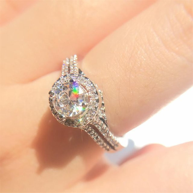 YIRAN Jewelry Ring 925 Silber, Diamant, Zirkonia, Damen - Bild 1