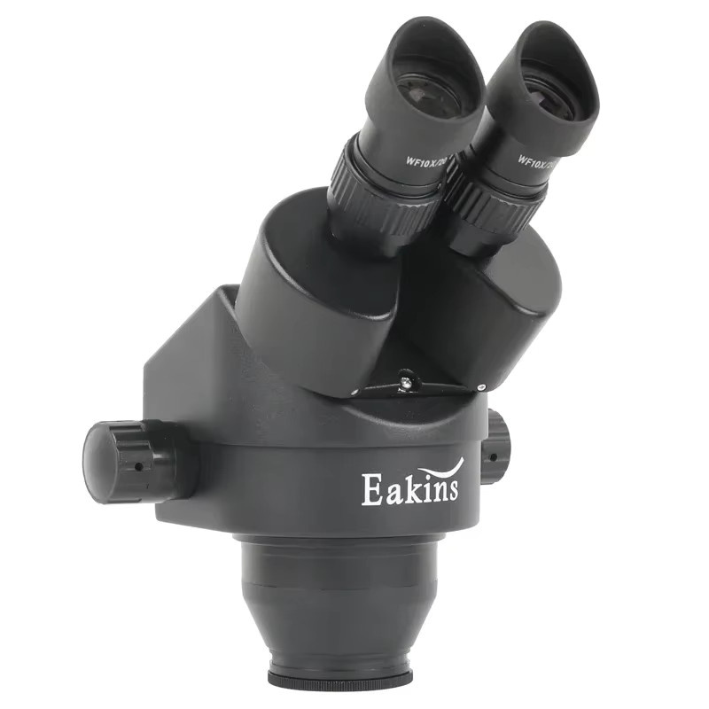 Eakins Industrie-Stereomikroskop mit 7x bis 45x Zoom, Gelenkarm-Klemme und Desktop-Halterung inklusive 56 LED-Set in Schwarz - Bild 2