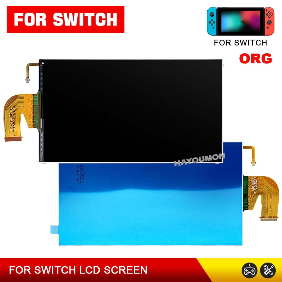 Nintendo Switch V1 V2 Ersatz LCD-Display Glasbaugruppe in Schwarz - Bild 3