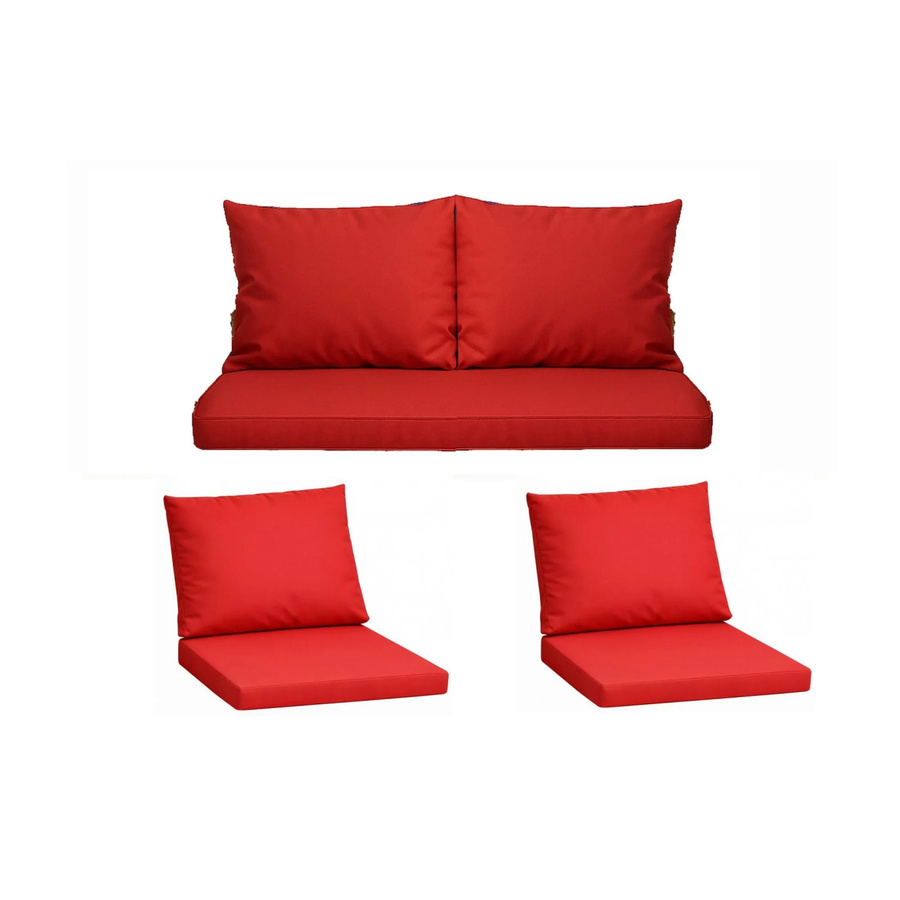 Setgarden Komfort Set Gartenloungekissen für Technorattan-Möbel in Rot, 1-teilig, B: 130 cm, T: 60 cm - Bild 2