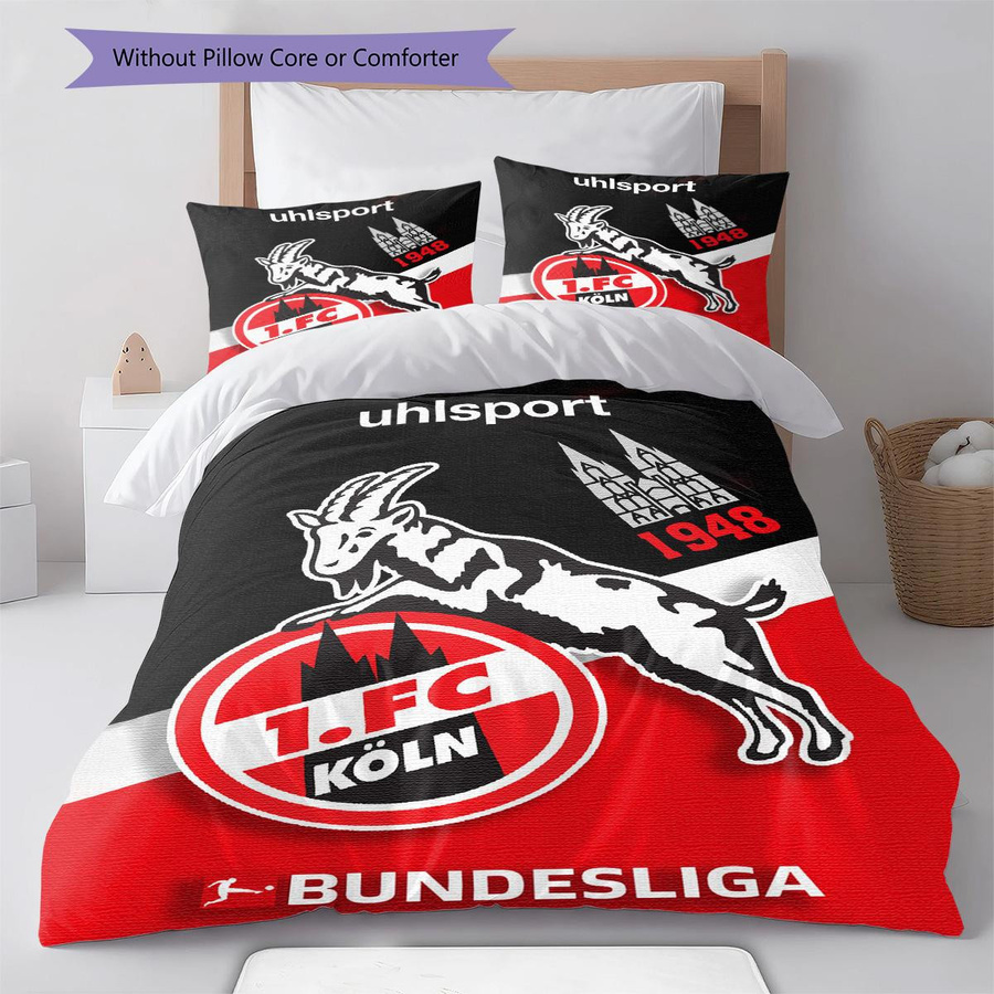 1. FC Köln Bettwäsche-Set Multicolor mit Reißverschluss, bestehend aus 1 Bettbezug und 2 Kissenbezügen, B/H: 155 x 200 cm - Bild 3