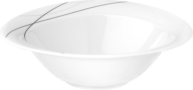 Seltmann Weiden Servierschüssel Trio Highline aus Porzellan, Weiß, Durchmesser: 24 cm - Bild 1