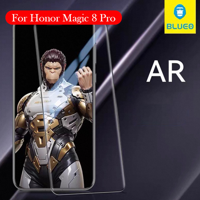 Blueo AR gehärtetes Glas Displayschutzfolie für Honor Magic 8 Pro und HONOR MAGIC 8 PR0 RSR, transparent - Bild 1