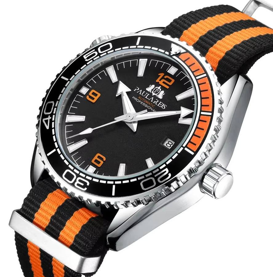 PAULAREIS P Armbanduhr Automatik, Edelstahl, Schwarz, Herren - Bild 3