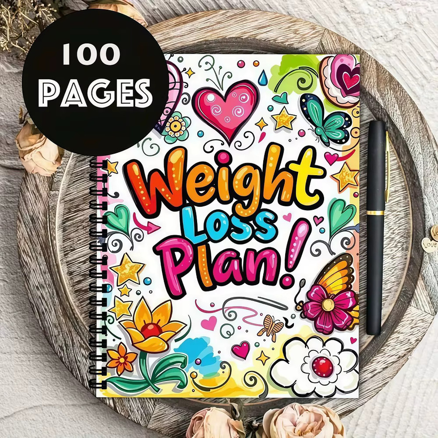 Mein Tagebuch zur Gewichtsreduktion: 12 Wochen Fitnessjournal und monatlicher Gesundheitsplaner mit progressiver Zielsetzung, Softcover, Spiralbindung, Mehrfarbig - Bild 2