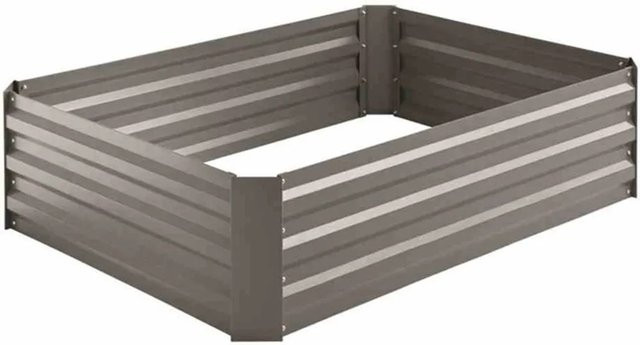 Siena Garden Metall-Hochbeet aus Stahlblech in Grau, B/T/H: 120 x 90 x 30 cm - Bild 1