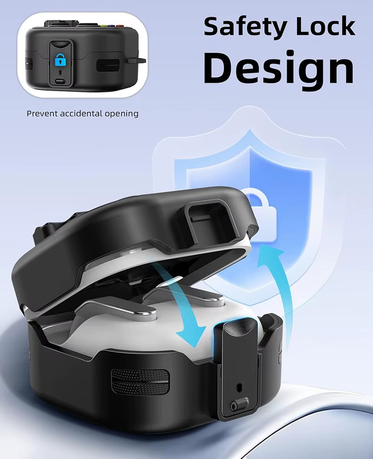 ZEKS 3D-Gamepad-Schutzhülle für Samsung Galaxy Buds 4 und Buds 4 Pro in Schwarz mit Schalterverschluss und Stoßschutz - Bild 2
