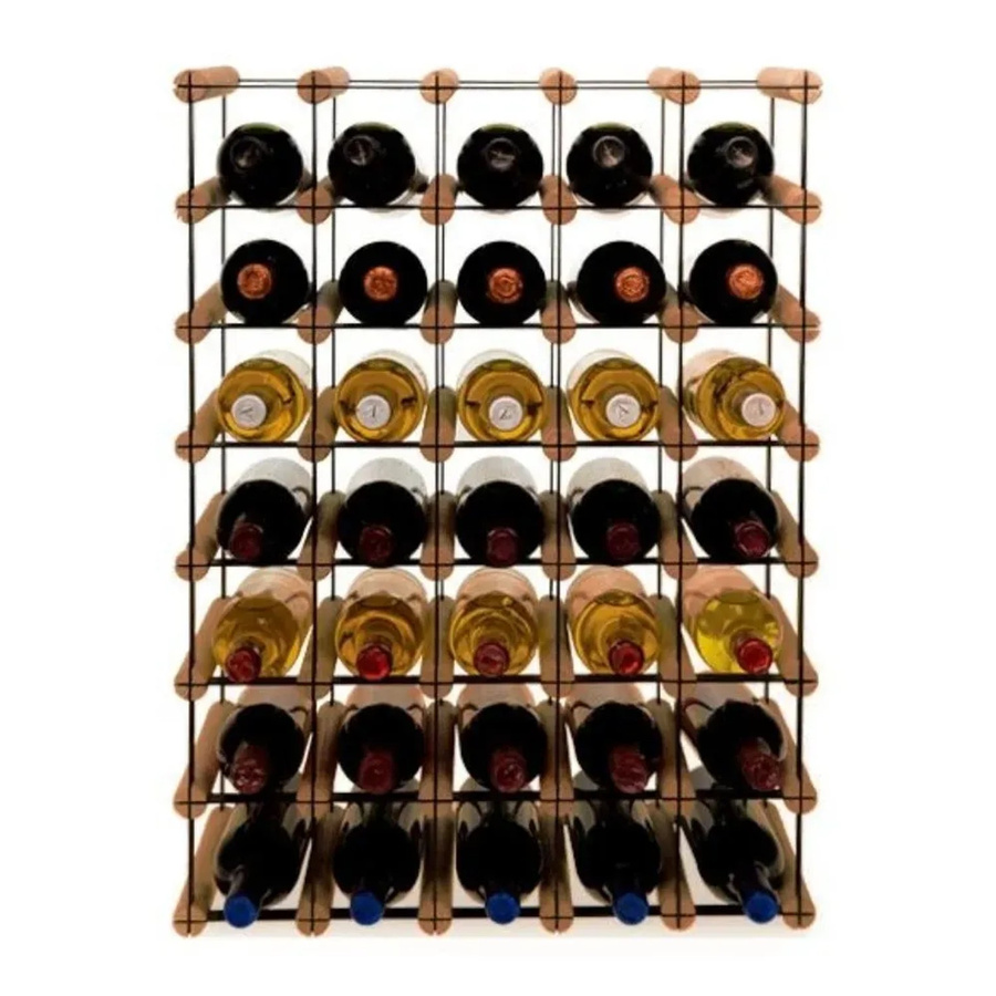 PROREGAL Modulares Weinregal Vinotega Mod aus massivem Kiefernholz, Braun geölt, H x B x T: 72,5 x 52,5 x 24,5 cm - Bild 2