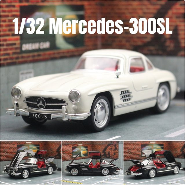 MAKEDA Mercedes-Benz 300SL Spielzeugauto-Modell, 1:32, Metall - Bild 1