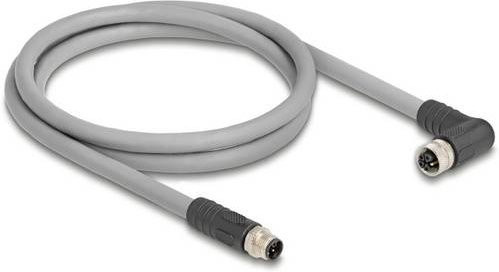 Delock 80544 Sensor-Aktor-Kabel M12 in Grau, Länge: 3 m - Bild 1