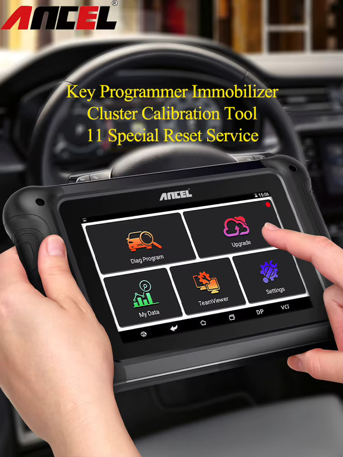 ANCEL DP500 OBD2 Diagnosegerät in Schwarz für Auto-Kalibrierung, Wegfahrsperre, Öl, EPB und DPF Reset - Bild 5