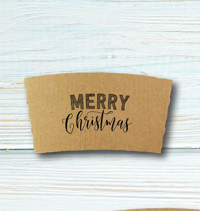 10 Stück Weihnachts-Kaffeehüllen aus braunem Kraftpapier für deine Feiertags-Geschenke - Bild 2