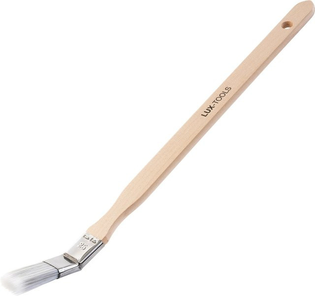 LUX-TOOLS PRO Eckenpinsel für Lacke mit synthetischen Borsten und Holzgriff, Breite: 25 mm - Bild 1