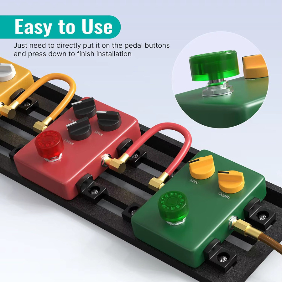 DAIERBUM 20 Stück Fußschalter-Aufsätze für Gitarrenpedale in Mehrfarbig für Pedalboards - Bild 6