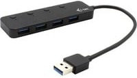 i-tec U3CHARGEHUB4 USB 3.0 Hub mit 4 USB-A Ports und On/Off Switches, Schwarz - Bild 1