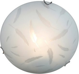 Näve Deckenleuchte Mezzo in Weiss mit Glas und Metall, Durchmesser: 30 cm, Höhe: 9 cm - Bild 1