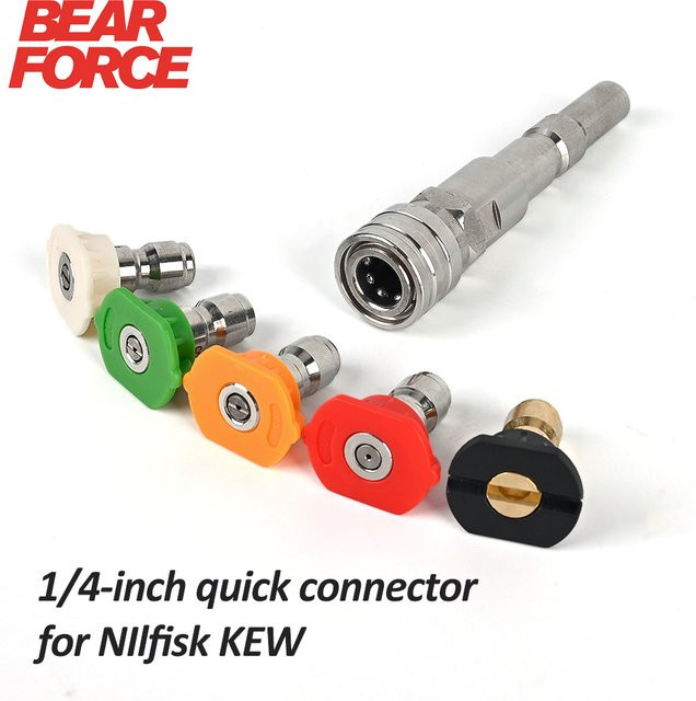BEAR FORCE Hochdruckreiniger Adapter aus Edelstahl 1/4 Zoll in Silber - Bild 1