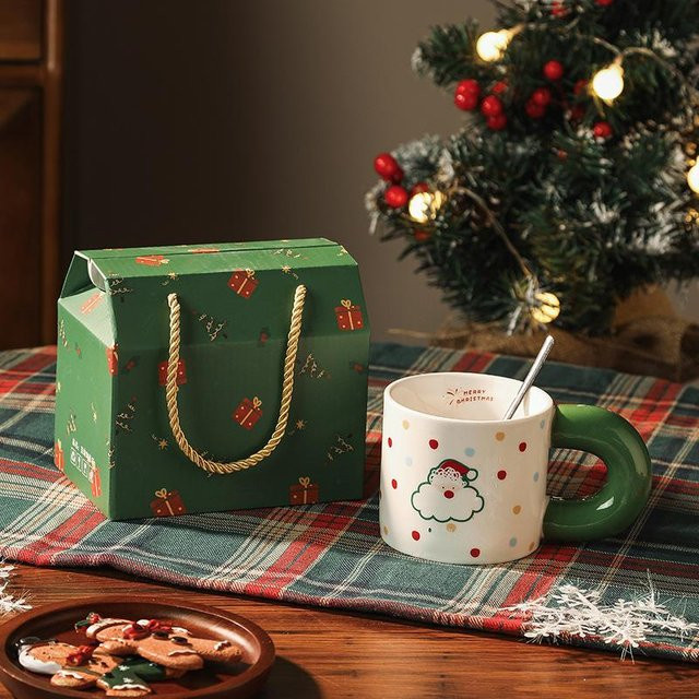 Yiran toy 1 Keramikbecher Weihnachten Geschenkset, Farbe: Weiß, 400 ml - Bild 1