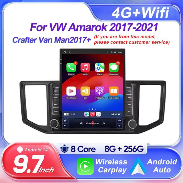 Forefeel Android 15 Multimedia Head Unit für Volkswagen VW Amarok 1 mit GPS, Bluetooth und Navigation in Schwarz - Bild 1