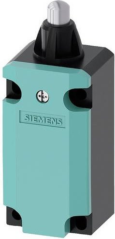 Siemens Positionsschalter 3SE5112-0BC02 mit Edelstahlstößel und Kuppenstößel in Türkis, Schutzart IP66/IP67 - Bild 1