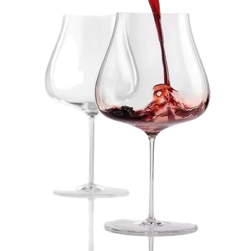 Elegantes Burgunderweißes Weinglas aus mundgeblasenem Glas, transparent, superdünn für sensorische Verkostungen - Bild 3