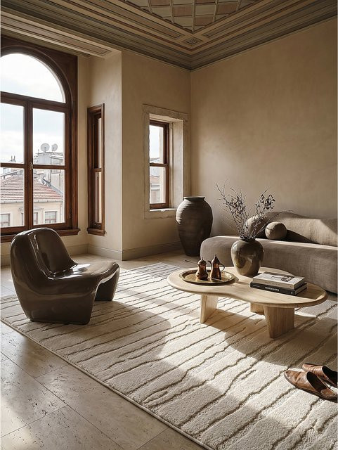 Pflegeleichter Teppich CETINA von Kadima Design in Creme/Beige, B: 120 cm, L: 170 cm - Bild 1