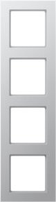 Jung 4-fach Rahmen Aluminium Silber waagerecht/senkrecht AC 584 AL - Bild 1