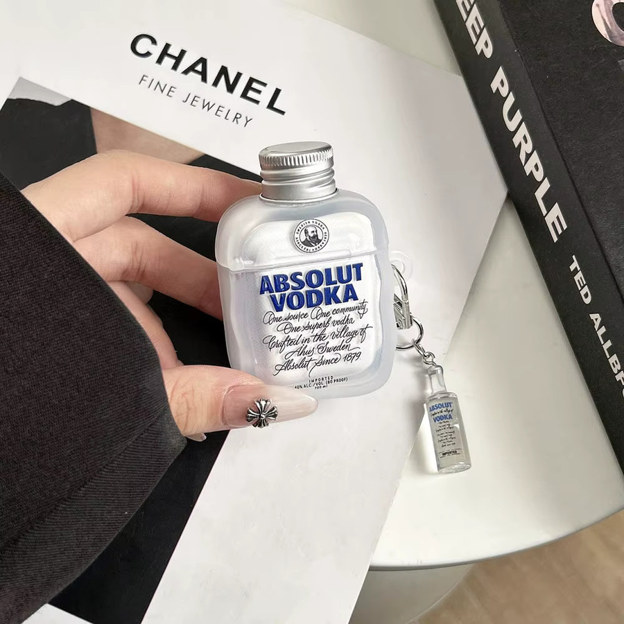 Kreative Wodka-Flaschen-Schutzhülle für Apple AirPods Pro 2, 3, 1 sowie AirPods 4, Bluetooth-Kopfhörer-Abdeckung für die Ladebox - Bild 2