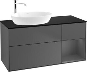 V&B Waschtischunterschrank Finion in Anthrazit, Breite: 120 cm, Tiefe: 50,1 cm, Höhe: 50,1 cm - Bild 1
