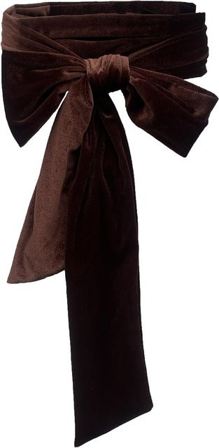 Taillenband Samt, Damen, Schwarz Weiß Rot, 9x250cm - Bild 1