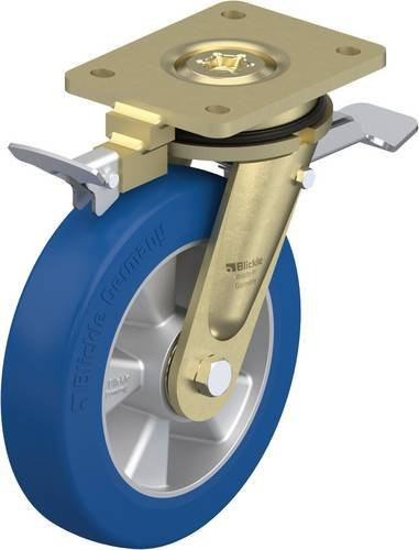 Blickle Lenkrolle LS-ALBS 200K-ST-RI4 mit Feststeller in Blau und Silber, Rad-Durchmesser: 20 cm, Tragfähigkeit: 750 kg - Bild 1