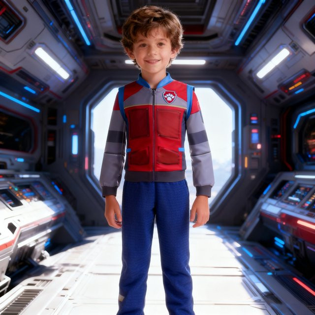 keaiyouhuo Paw Patrol Ryder Cosplay-Kostüm, Mantel und Hose, Blau - Bild 1