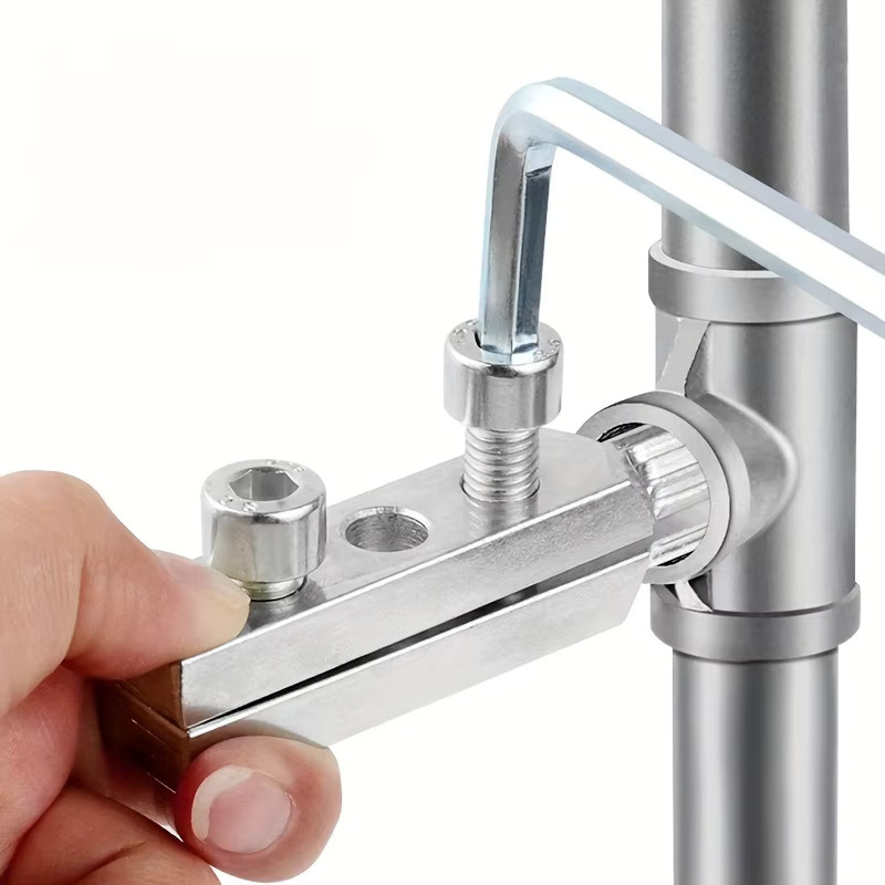 Winkelventil-Gewindeschneidwerkzeug-Extraktor für gebrochene Schrauben in Silber und Weiß zur Reparatur von Wasserleitungen - Bild 5