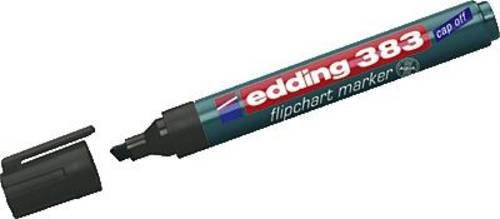 Edding Flipchartmarker 383 mit Keilspitze in Schwarz und Türkis - Bild 1