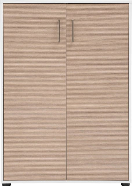Schildmeyer Highboard Metz mit Drehtüren in Mattweiß, B: 113,4 cm, H: 80,1 cm, T: 38,2 cm - Bild 1