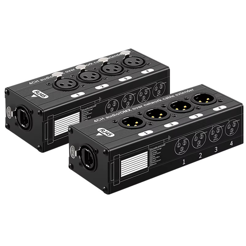 TITAK RJ45 auf 4-Kanal 3-Pin XLR Audio-Kabelverlängerung für DMX512 Netzwerk-Signale in Schwarz - Bild 6