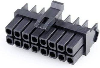 Molex Buchsengehäuse-Kabel Schwarz, 16 Polzahl, Rastermaß: 3mm - Bild 1