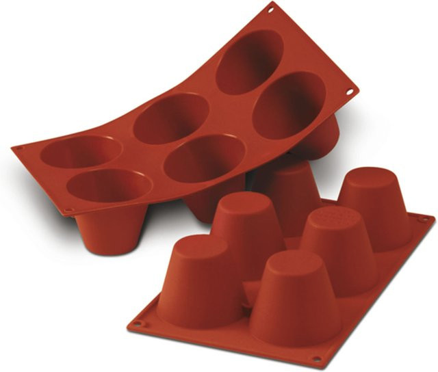 Schneider Silikonbackform Muffin Groß, Rot, mit Antihaftbeschichtung, B/T/H: 17,5 x 17,5 x 7,5 cm - Bild 1